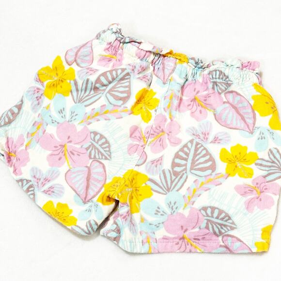 Cat & Jack Soft Shorts sz S (6/6x) Girls Pull on Shorts Floral Print Soft - Picture 5 of 6